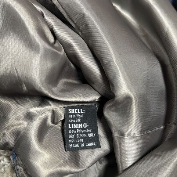 Jean Paul Germain Men’s Blue & Black Check Wool Blend Blazer Size 46R - Picture 5 of 7